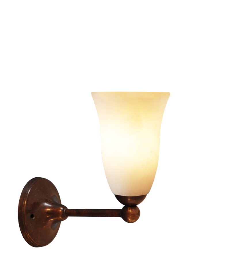 Wandlampe simple + Alabaster Gb 10 natur